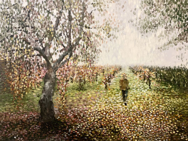 Adelaide Artist Marieka Hambledon's painting of CRFT Vineyards in the Adelaide Hills
